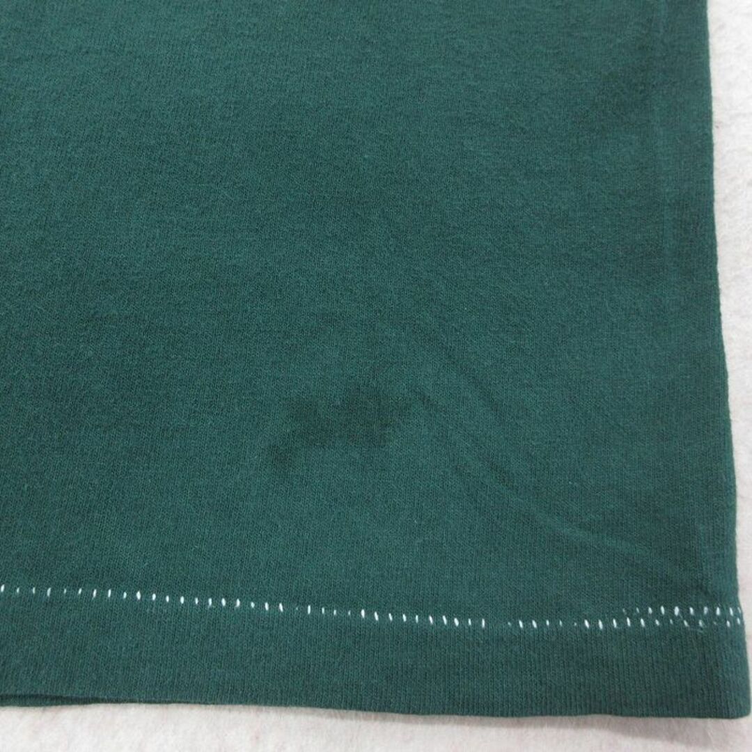 M★古着 半袖 ビンテージ Tシャツ メンズ 90年代 90s セントラルコネチカット州立大学 クルーネック 濃緑 グリーン 23sep12 中古 メンズのトップス(Tシャツ/カットソー(半袖/袖なし))の商品写真