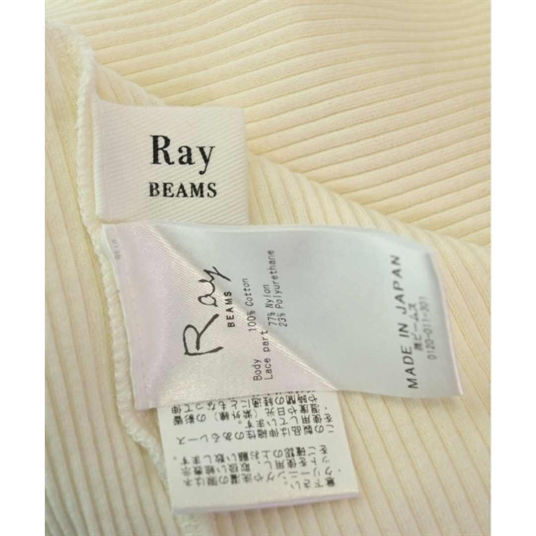 Ray BEAMS(レイビームス)のRay Beams レイビームス Tシャツ・カットソー -(S位) アイボリー 【古着】【中古】 レディースのトップス(カットソー(半袖/袖なし))の商品写真