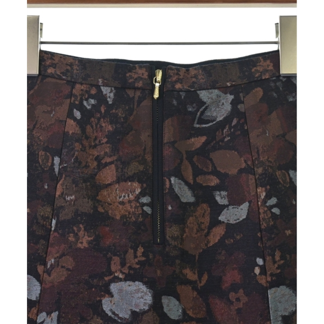Drawer(ドゥロワー)のDrawer ロング・マキシ丈スカート 36(S位) 紺x茶x水色(総柄) 【古着】【中古】 レディースのスカート(ロングスカート)の商品写真