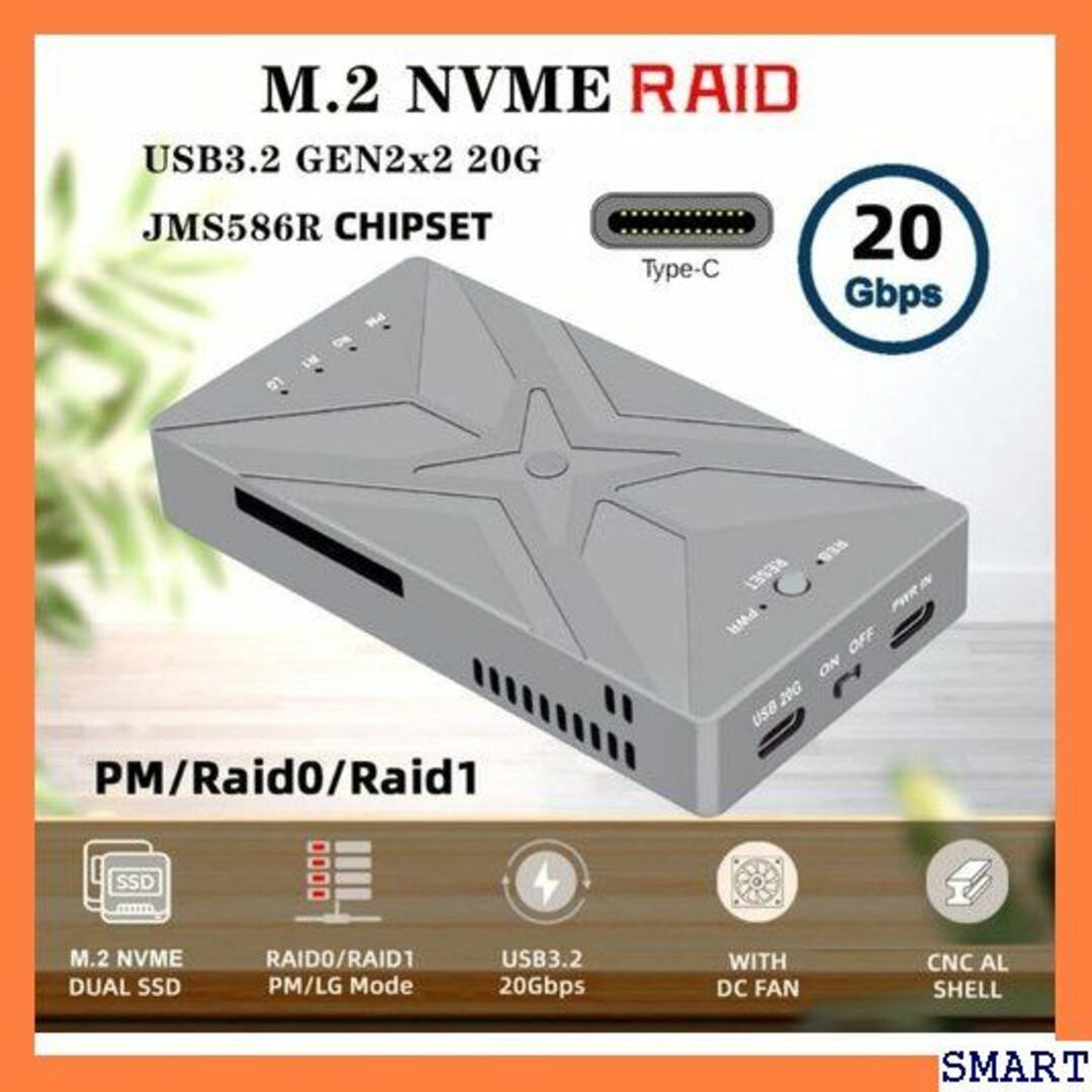 ☆人気 CY M.2 SSDアダプター NGFF B+M RAID 1425 スマホ/家電/カメラのスマホ/家電/カメラ その他(その他)の商品写真