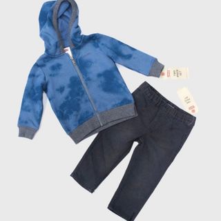 リーバイス(Levi's)の 【Levi's】Baby  パーカー & ジーンズ　セット　タイダイ柄(トレーナー)