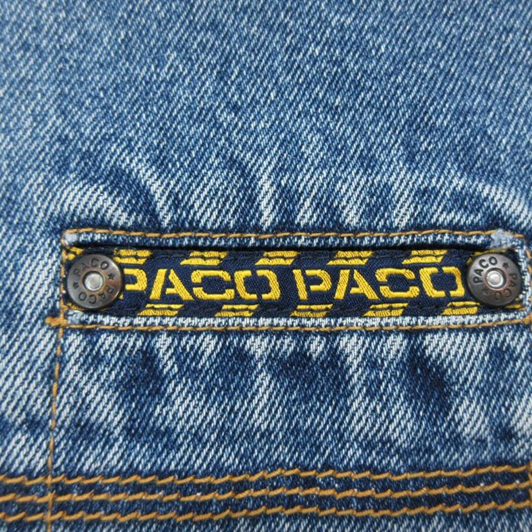 XL★古着 PACO 長袖 デニム ジャケット メンズ 90年代 90s ロング丈 コットン 紺 ネイビー 【spe】 23sep18 中古 アウター メンズのジャケット/アウター(ダッフルコート)の商品写真