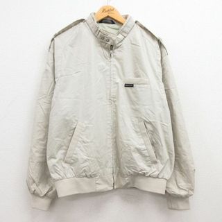 XL★古着 メンバーズオンリー 長袖 ジャケット メンズ 90年代 90s スタンドカラー 薄ベージュ カーキ 23sep18 中古 アウター ジャンパー ブルゾン(ダッフルコート)