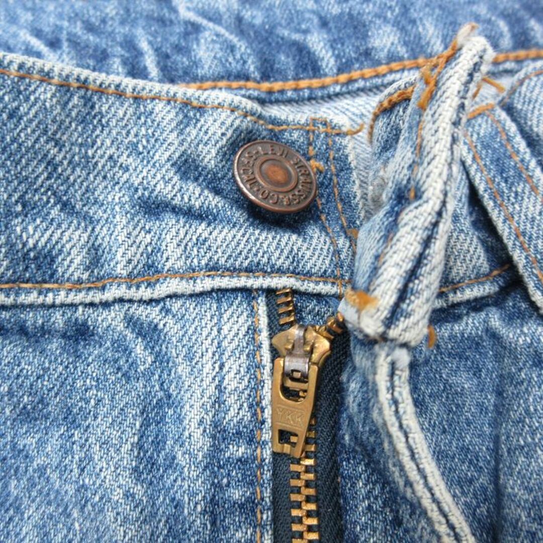 Levi's(リーバイス)のW33★古着 リーバイス Levis 532 ジーンズ メンズ 90年代 90s ヒゲ コットン テーパード カナダ製 紺 ネイビー デニム 23sep20 中古 ボトムス ジーパン Gパン ロング パンツ メンズのパンツ(ワークパンツ/カーゴパンツ)の商品写真