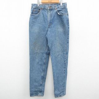 リーバイス(Levi's)のW33★古着 リーバイス Levis 532 ジーンズ メンズ 90年代 90s ヒゲ コットン テーパード カナダ製 紺 ネイビー デニム 23sep20 中古 ボトムス ジーパン Gパン ロング パンツ(ワークパンツ/カーゴパンツ)