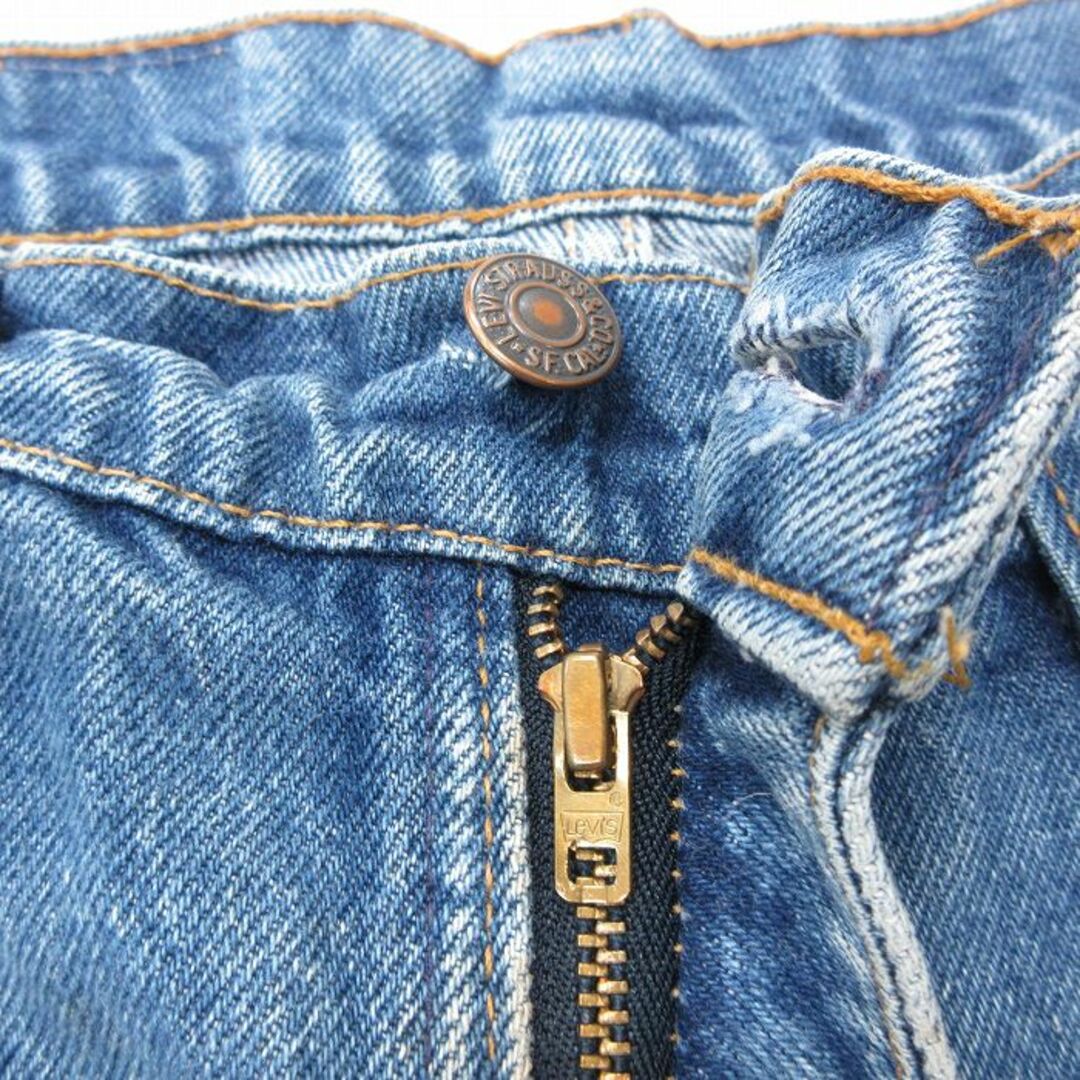 Levi's(リーバイス)のW33★古着 リーバイス Levis 509 ジーンズ メンズ 80年代 80s ヒゲ テーパード 紺 ネイビー デニム【..spe】 23sep20 中古 ボトムス ジーパン Gパン ロング パンツ メンズのパンツ(ワークパンツ/カーゴパンツ)の商品写真