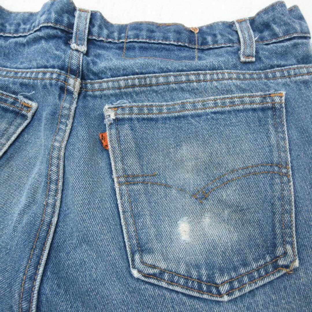 Levi's(リーバイス)のW33★古着 リーバイス Levis 509 ジーンズ メンズ 80年代 80s ヒゲ テーパード 紺 ネイビー デニム【..spe】 23sep20 中古 ボトムス ジーパン Gパン ロング パンツ メンズのパンツ(ワークパンツ/カーゴパンツ)の商品写真