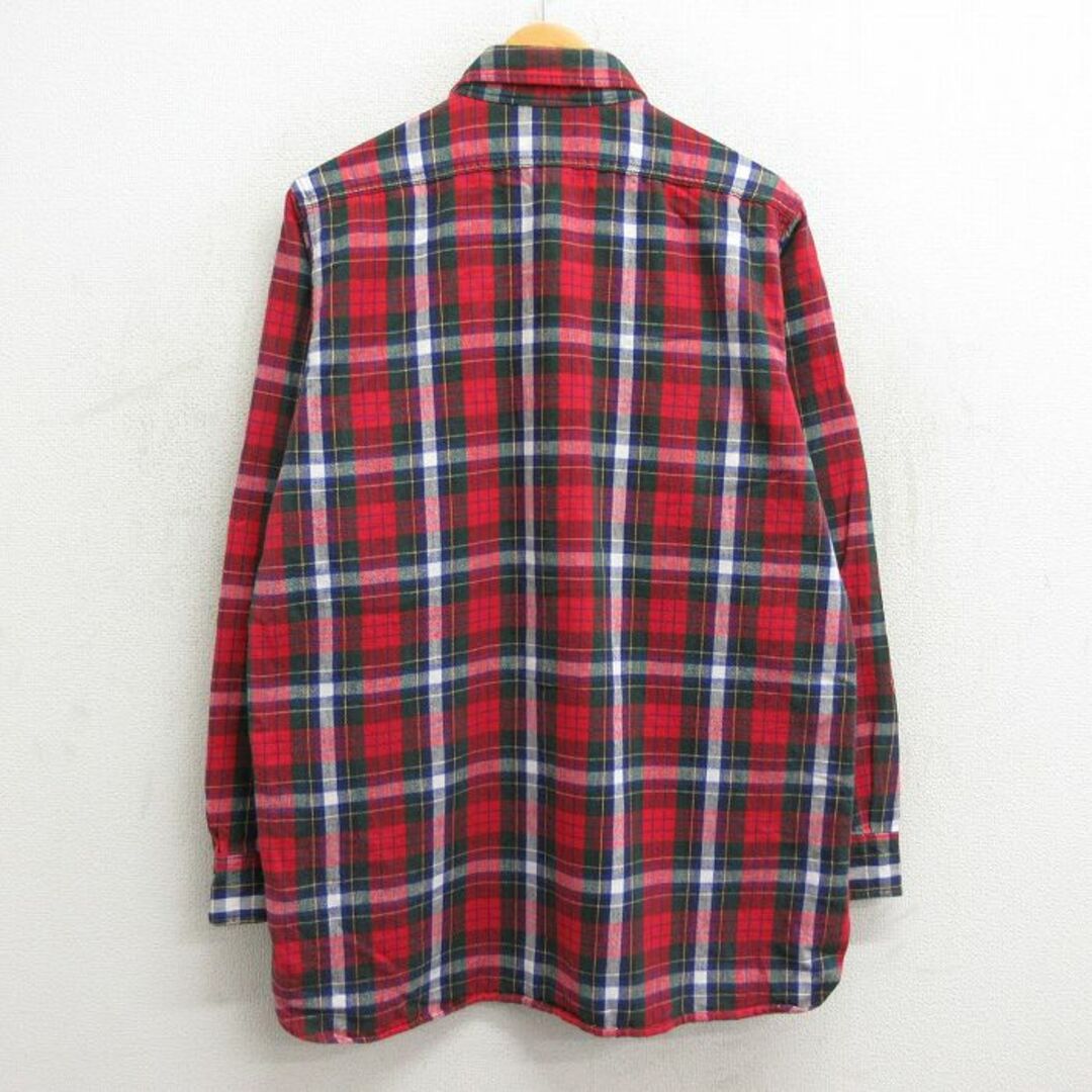 WOOLRICH(ウールリッチ)のL★古着 ウールリッチ WOOLRICH 長袖 フランネル シャツ メンズ 90年代 90s 赤他 レッド チェック 23sep16 中古 トップス メンズのトップス(シャツ)の商品写真