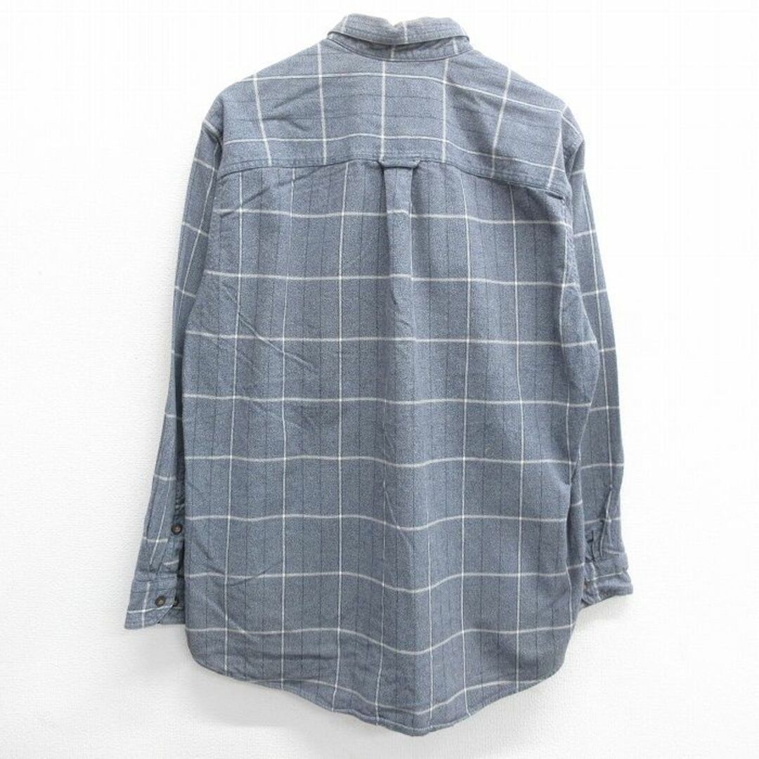 WOOLRICH(ウールリッチ)のXL★古着 ウールリッチ WOOLRICH 長袖 フランネル シャツ メンズ コットン ボタンダウン 紺 ネイビー 霜降り他 チェック 23sep16 中古 トップス メンズのトップス(シャツ)の商品写真