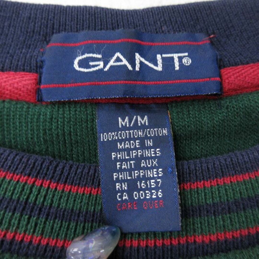 L★古着 GANT 長袖 トップス メンズ 90年代 90s コットン クルーネック 濃緑他 グリーン 23sep20 中古 スエット トレーナー メンズのトップス(その他)の商品写真