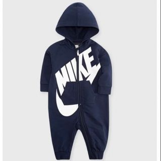 ナイキ(NIKE)の【NIKE】BABY Romper ロンパース ネイビー　6M(ロンパース)