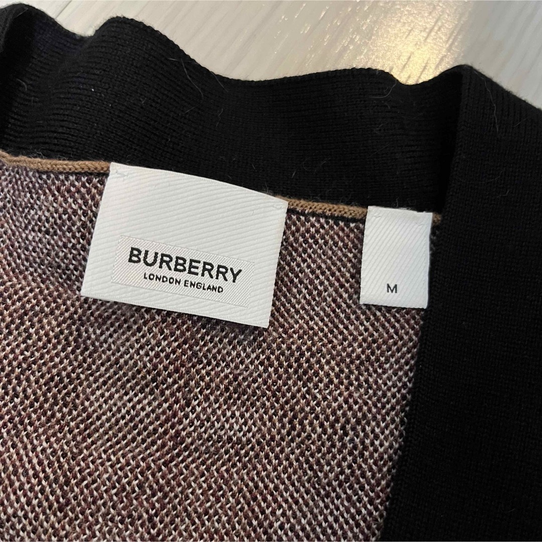 BURBERRY(バーバリー)のBurberry バーバリー カーディガン 厚手 ノバチェック 現行 ブラウン メンズのトップス(カーディガン)の商品写真