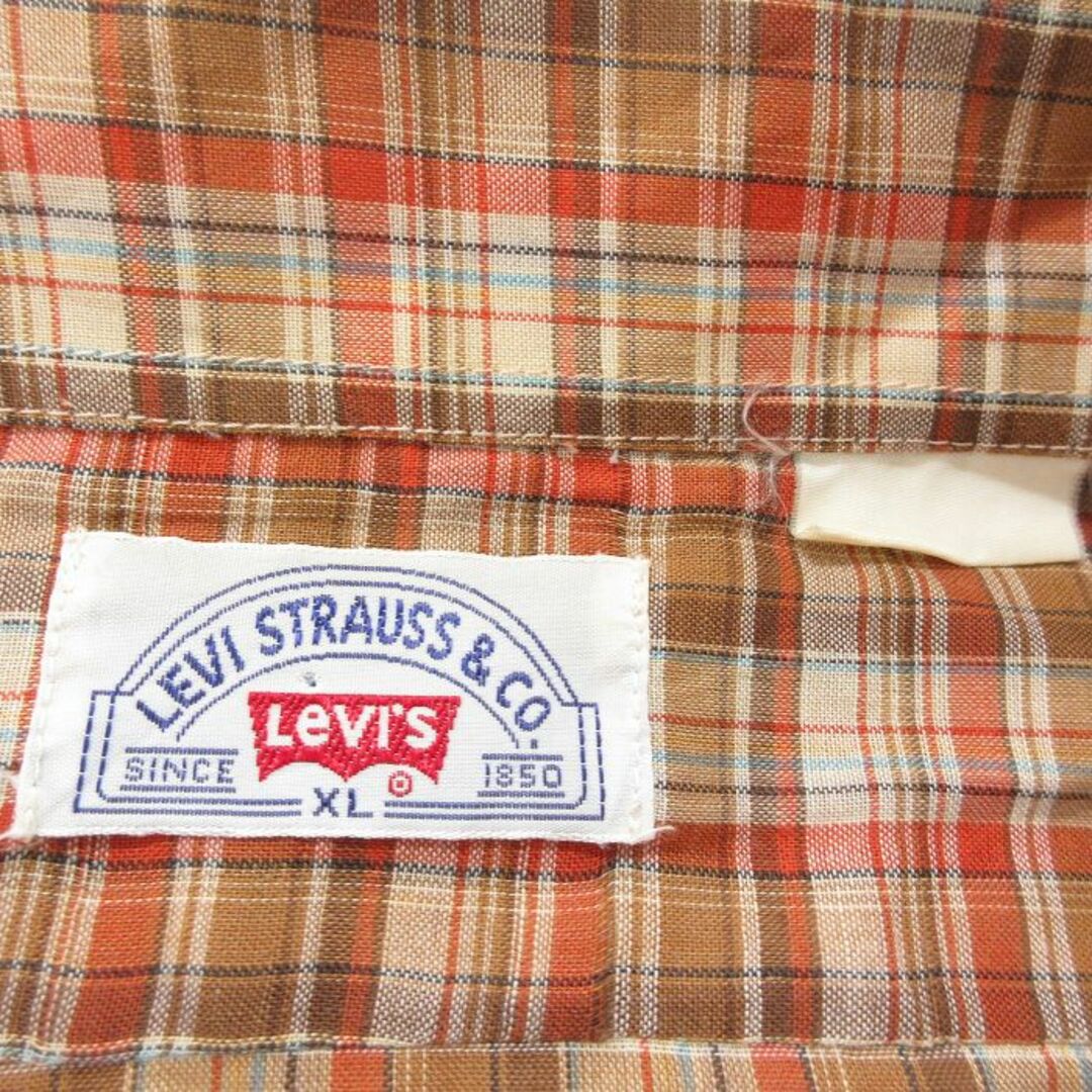 Levi's(リーバイス)のXL★古着 リーバイス Levis 長袖 ブランド シャツ メンズ 80年代 80s ビッグE 大きいサイズ 茶他 ブラウン チェック 23sep21 中古 トップス メンズのトップス(シャツ)の商品写真