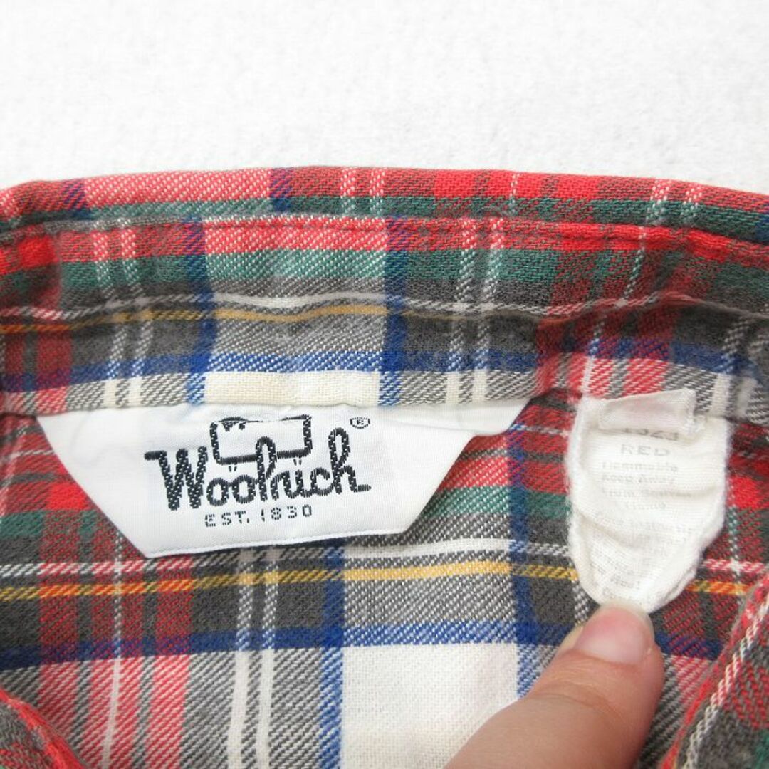 WOOLRICH(ウールリッチ)のS★古着 ウールリッチ WOOLRICH 長袖 フランネル シャツ メンズ 80年代 80s コットン 白他 ホワイト タータン チェック 23sep22 中古 トップス メンズのトップス(シャツ)の商品写真