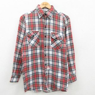 ウールリッチ(WOOLRICH)のS★古着 ウールリッチ WOOLRICH 長袖 フランネル シャツ メンズ 80年代 80s コットン 白他 ホワイト タータン チェック 23sep22 中古 トップス(シャツ)