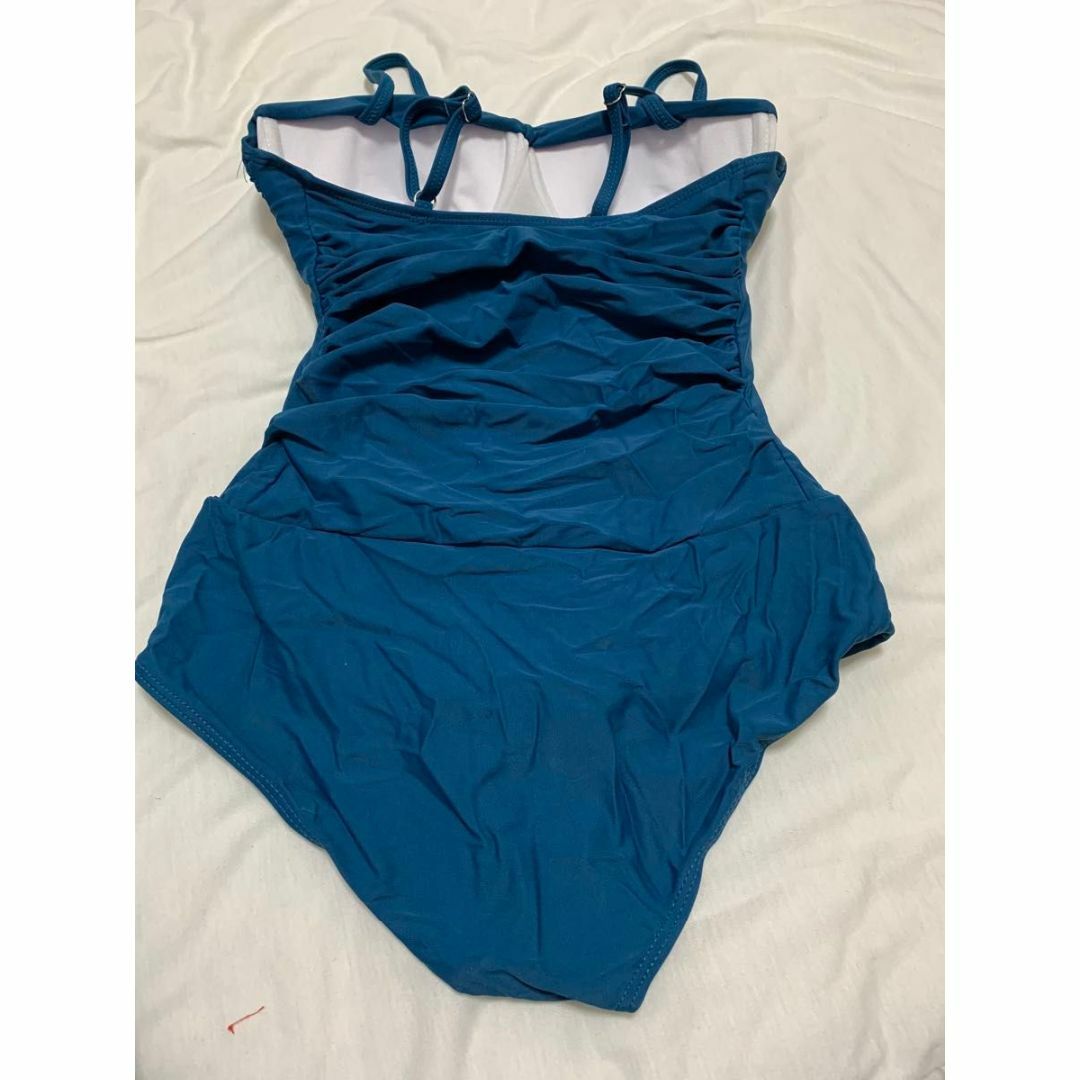 Mサイズ　水着　オールインワン　ワンピース　青　ブルー　プール　海 レディースの水着/浴衣(水着)の商品写真