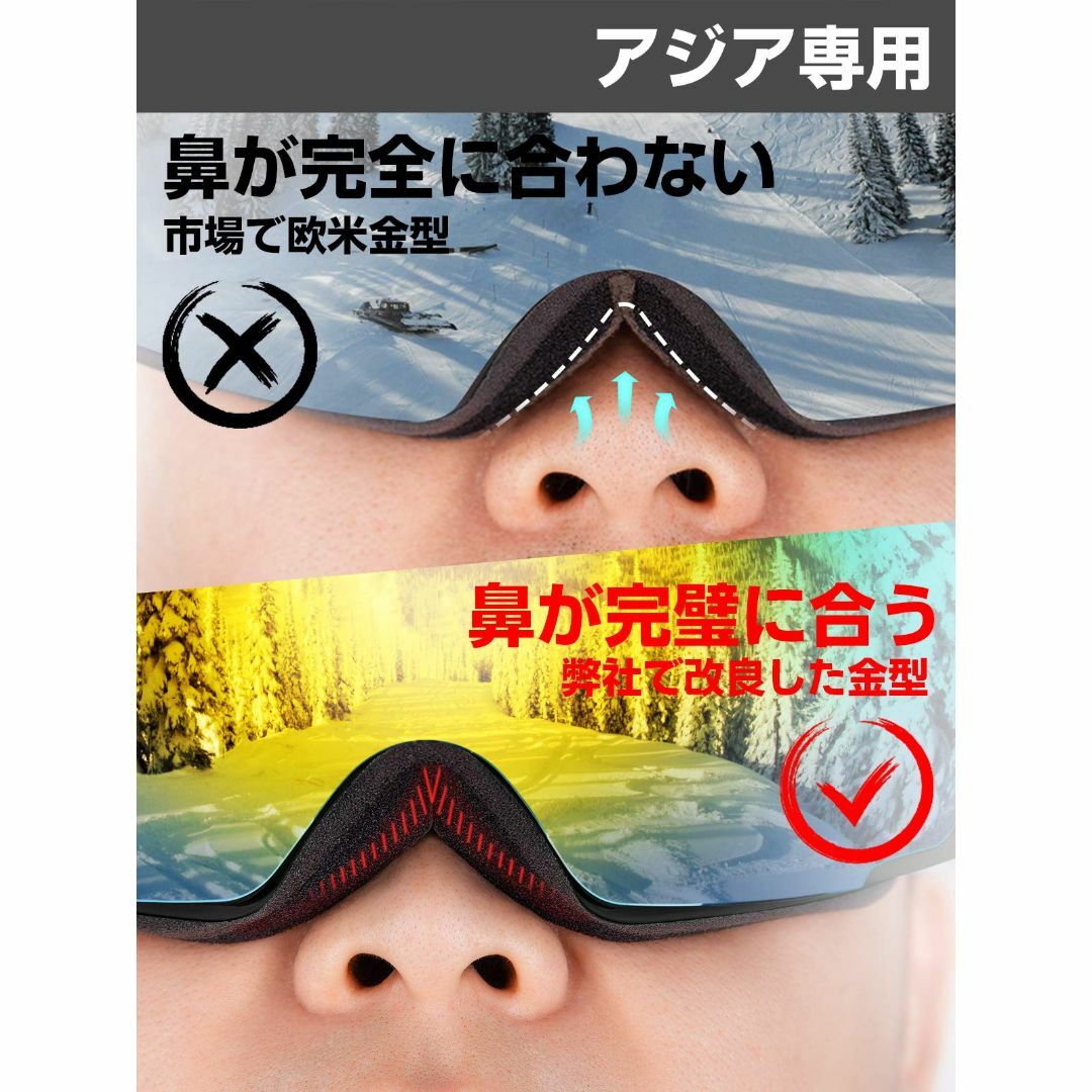 【色: 黒枠・ゴールド・迷彩(VLT11.16%)】OutdoorMaster  スポーツ/アウトドアのスノーボード(アクセサリー)の商品写真