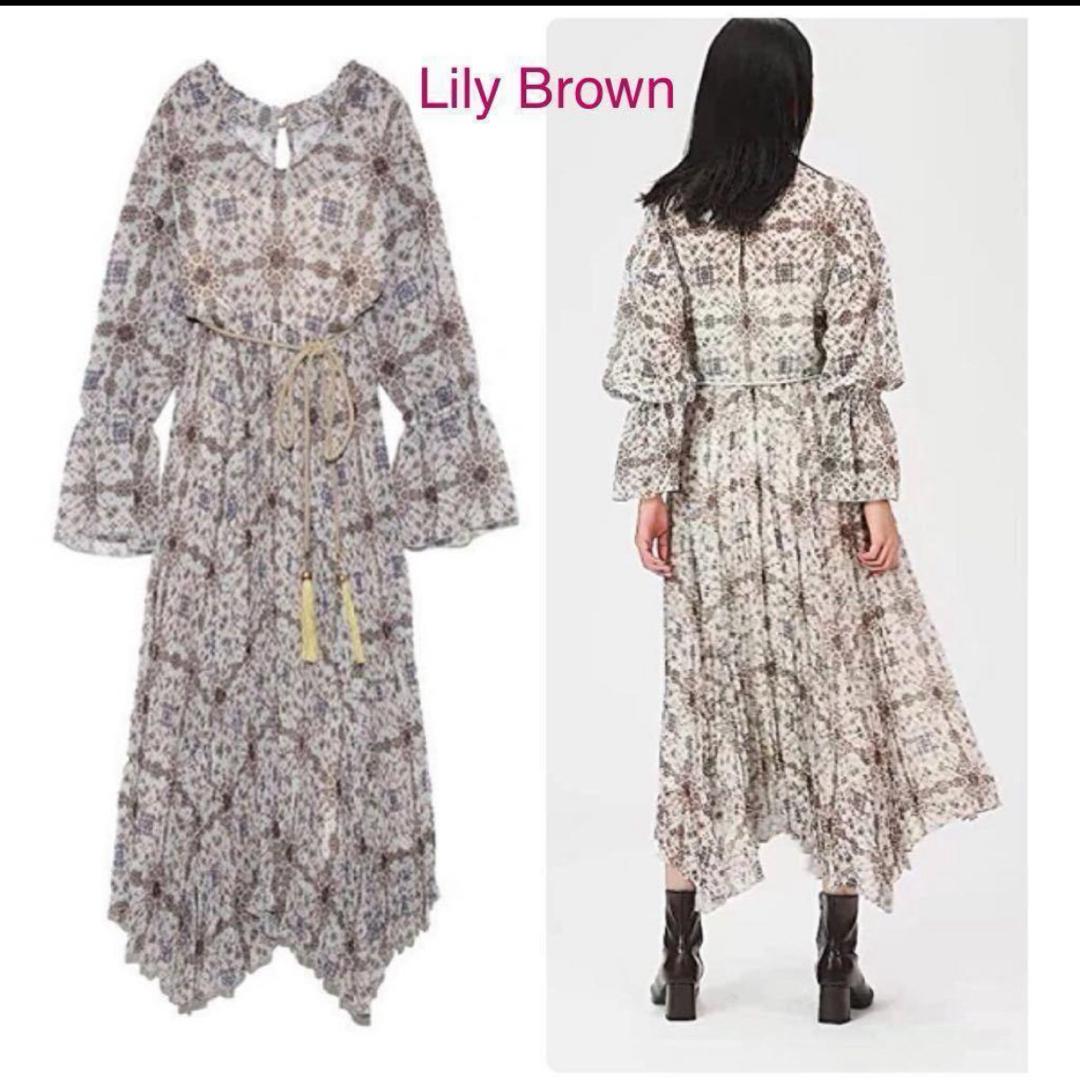 Lily Brown(リリーブラウン)の未使用　Lily Brown 万華鏡　ワンピース　定価18,700円 レディースのワンピース(ロングワンピース/マキシワンピース)の商品写真