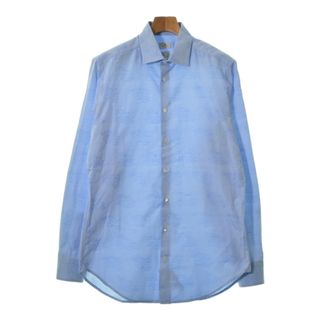 エトロ(ETRO)のETRO エトロ ドレスシャツ 41(XL位) 青x白(総柄) 【古着】【中古】(シャツ)