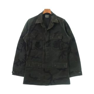 ミリタリー(MILITARY)のMILITARY ミリタリー ミリタリーブルゾン XL 緑x黒x茶(豹柄) 【古着】【中古】(ミリタリージャケット)