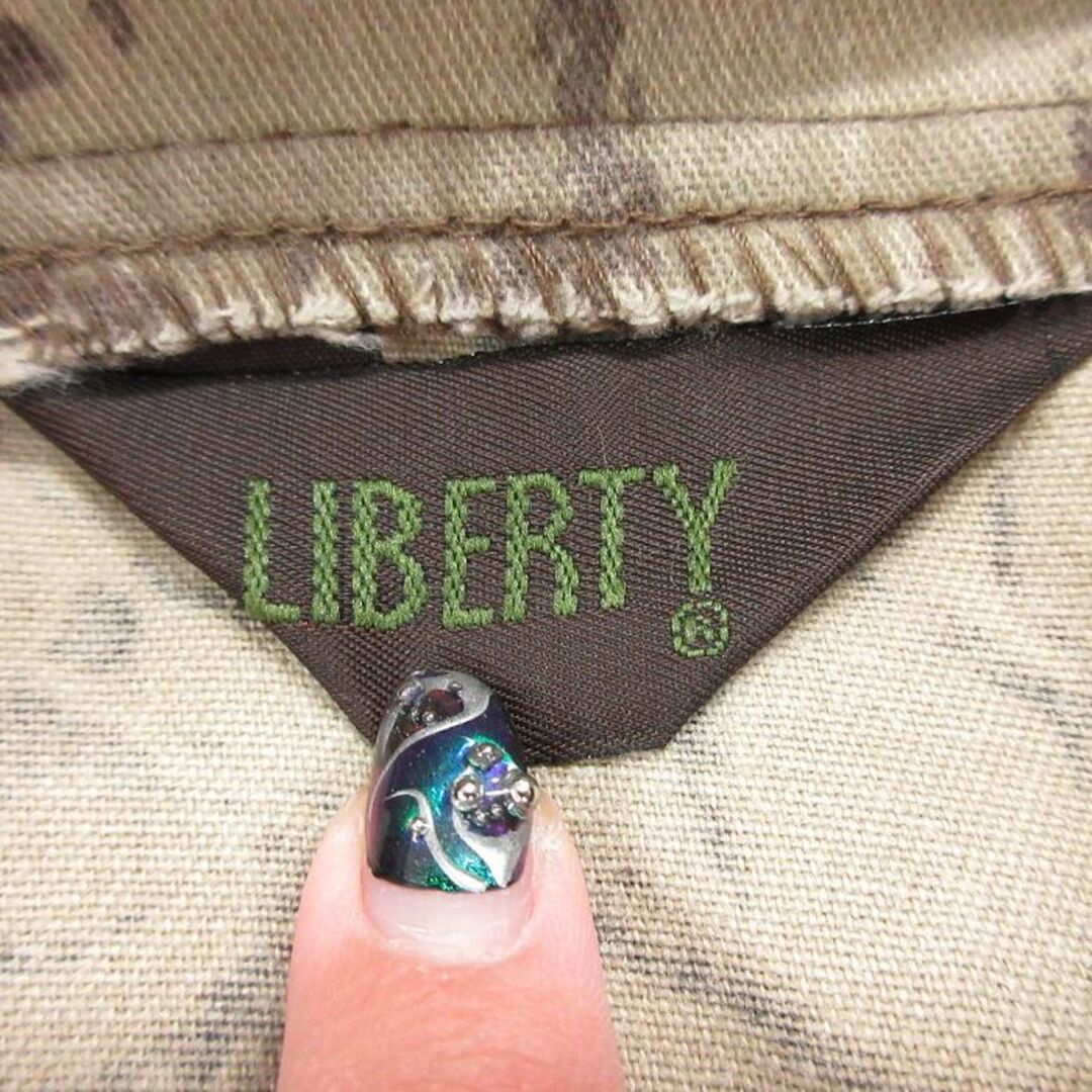 LIBERTY.(リバティ)のXL★古着 リバティ 長袖 ハンティング ジャケット メンズ 90年代 90s 葉 木 大きいサイズ ラグラン 茶系 ブラウン 迷彩 23oct04 中古 アウター メンズのジャケット/アウター(ダッフルコート)の商品写真