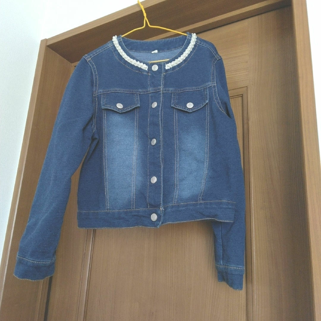 デニムジャケット　Gジャン　130㎝ キッズ/ベビー/マタニティのキッズ服女の子用(90cm~)(ジャケット/上着)の商品写真