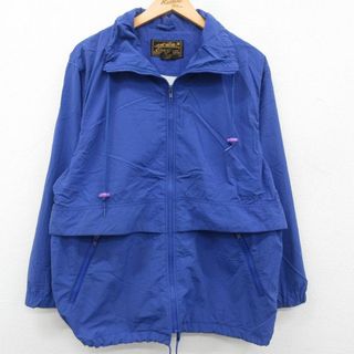 エディーバウアー(Eddie Bauer)の古着 エディーバウアー 長袖 ナイロン ジャケット レディース 90年代 90s 紺系 ネイビー 内側メッシュ 23sep29 中古 アウター ウインドブレーカー(ロングコート)