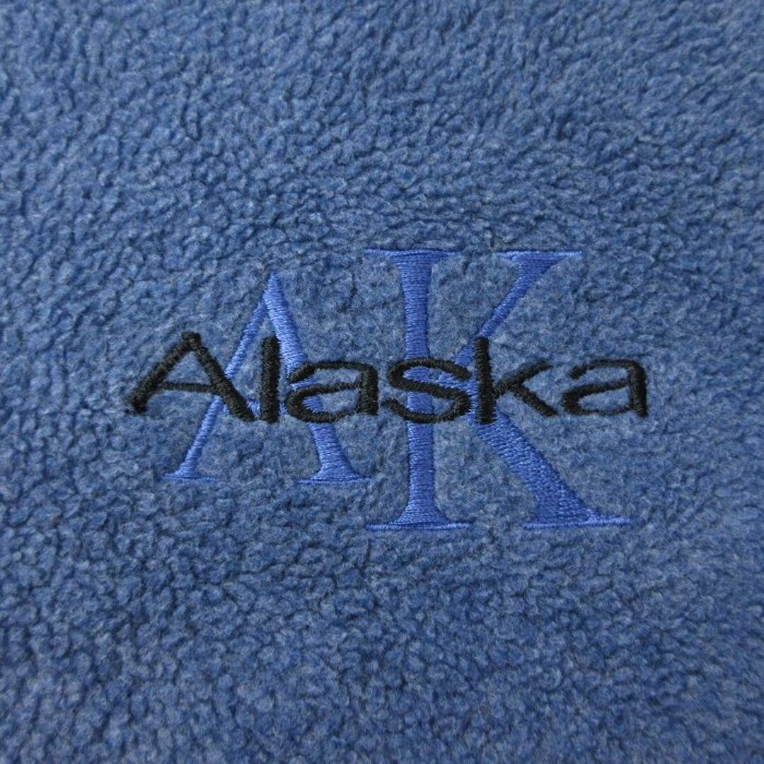 S★古着 フリース ベスト メンズ 90年代 90s アラスカ USA製 薄紺 ネイビー 23oct04 中古 アウター メンズのジャケット/アウター(ダッフルコート)の商品写真