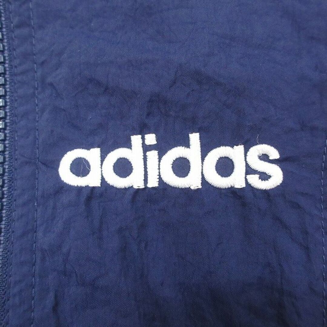 adidas(アディダス)のXL★古着 アディダス adidas 長袖 ナイロン ジャケット メンズ 90年代 90s ワンポイントロゴ マルチカラー ラグラン 大きいサイズ 紺他 ネイビー 23oct02 中古 アウター ウインドブレーカー メンズのジャケット/アウター(ダッフルコート)の商品写真