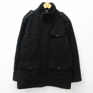 リーバイス(Levi's)のXL★古着 リーバイス Levis 長袖 ジャケット メンズ ロング丈 黒 ブラック 23oct04 中古 アウター ジャンパー ブルゾン(ダッフルコート)