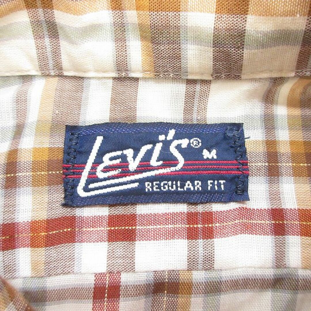 Levi's(リーバイス)のM★古着 リーバイス Levis 長袖 ブランド シャツ メンズ 80年代 80s ベージュ他 カーキ チェック 23sep26 中古 トップス メンズのトップス(シャツ)の商品写真
