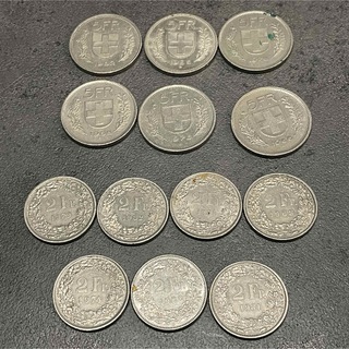 海外コイン スイス フラン&ラッペン硬貨 67フラン分(貨幣)