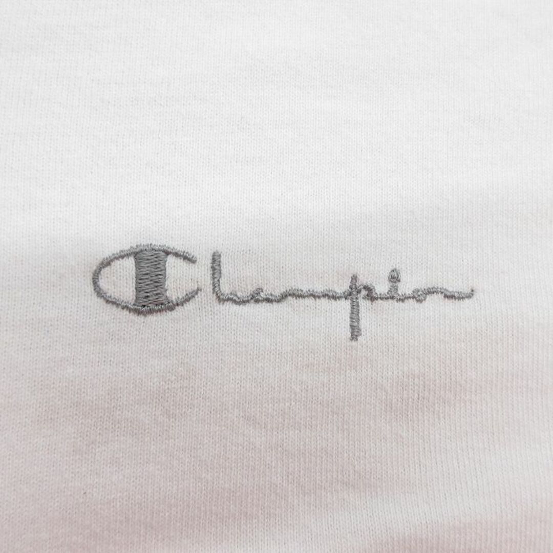 Champion(チャンピオン)のL★古着 チャンピオン champion 長袖 スウェット パーカー メンズ 90年代 90s ワンポイントロゴ ツートンカラー USA製 白他 ホワイト 23sep26 中古 スエット トレーナー トップス メンズのトップス(パーカー)の商品写真