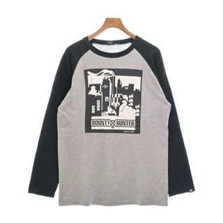 バウンティハンター(BOUNTY HUNTER)のBOUNTY HUNTER Tシャツ・カットソー XL 黒xグレー 【古着】【中古】(Tシャツ/カットソー(半袖/袖なし))