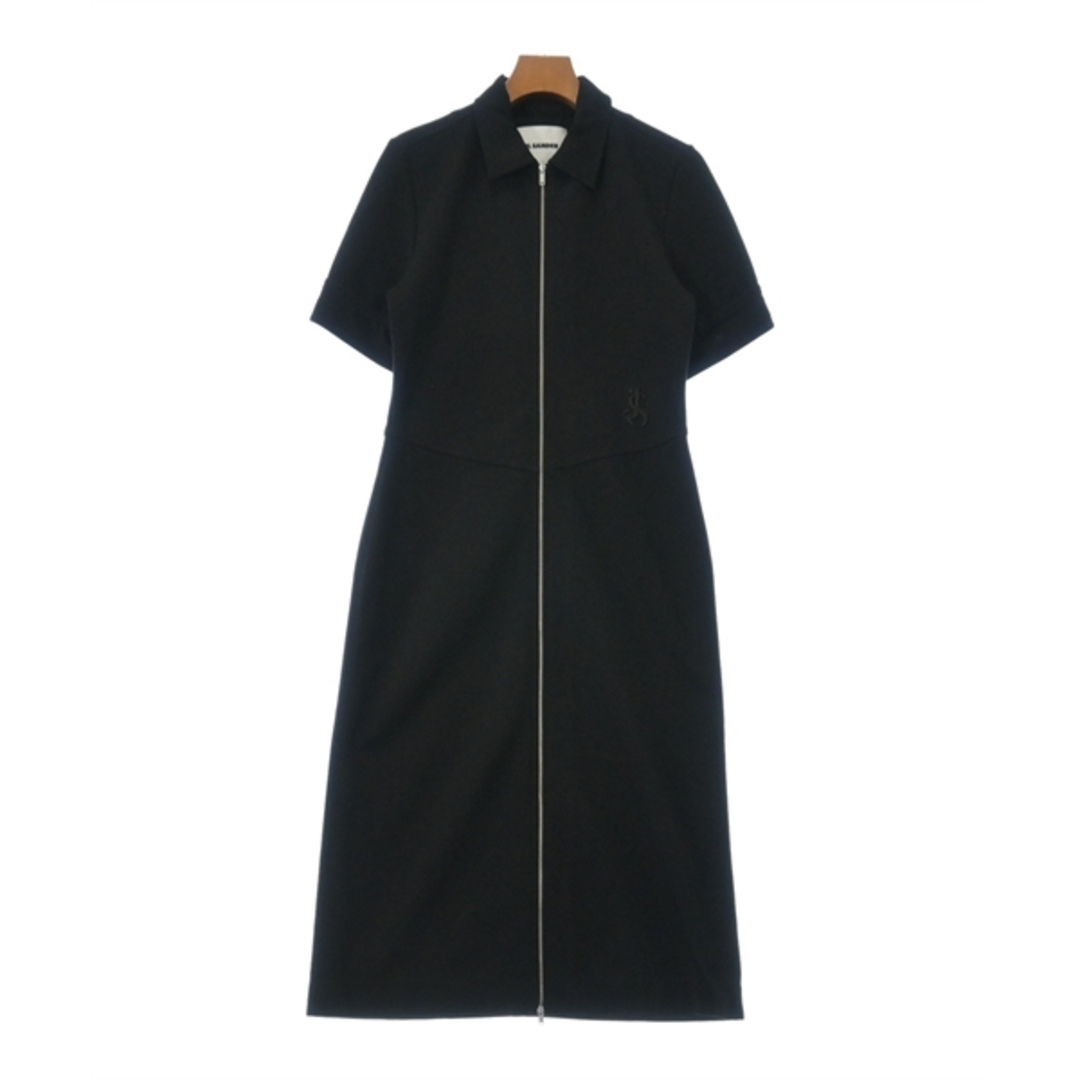 Jil Sander(ジルサンダー)のJIL SANDER ジルサンダー ワンピース 36(S位) 黒 【古着】【中古】 レディースのワンピース(ひざ丈ワンピース)の商品写真