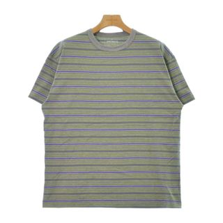 ENCIRCLE Tシャツ・カットソー 1(S位) 緑x紫xグレー(ボーダー) 【古着】【中古】(カットソー(半袖/袖なし))