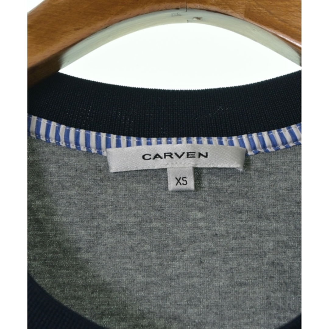 CARVEN(カルヴェン)のCARVEN カルヴェン カジュアルシャツ XS 青x白xグレー 【古着】【中古】 レディースのトップス(シャツ/ブラウス(長袖/七分))の商品写真