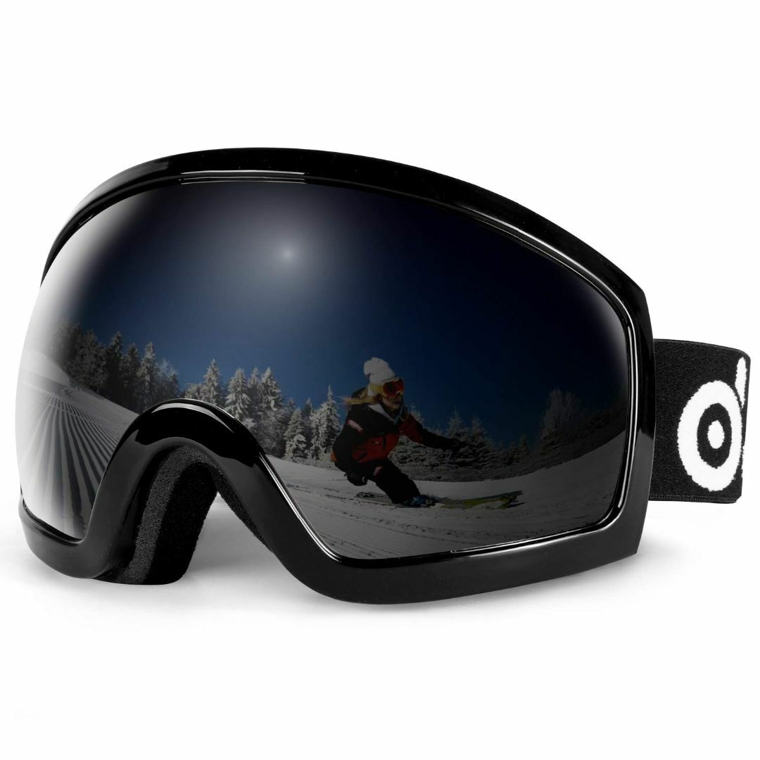 【色: ブラック】ODOLAND スキーゴーグル メガネ対応 スノーボード 耐衝 スポーツ/アウトドアのスノーボード(アクセサリー)の商品写真