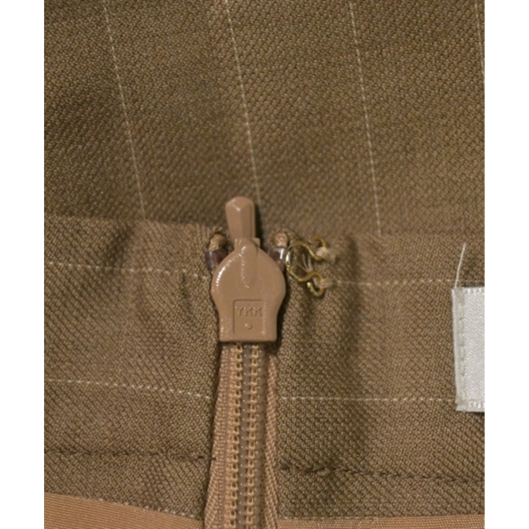 Max Mara(マックスマーラ)のMax Mara ひざ丈スカート 42(M位) 茶xアイボリー系(ストライプ) 【古着】【中古】 レディースのスカート(ひざ丈スカート)の商品写真