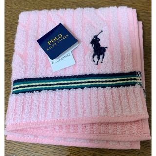 POLO RALPH LAURENミニタオル(ハンカチ)ピンク 綿100%