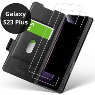 【Galaxy S23 Plus 用】ケース 手帳型 カード収納 ブラック(Androidケース)