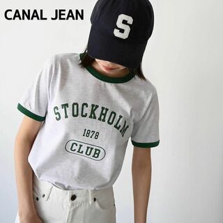 キャナルジーン(CANAL JEAN)のEl mar(エルマール) ’’STOCKHOLM’’リンガー半袖Tシャツ(Tシャツ(半袖/袖なし))