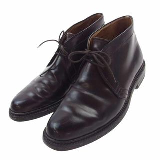 オールデン(Alden)のALDEN オールデン ドレスシューズ 1339 Chukka Boot ホーウィンシェルコードバン チャッカブーツ バリーラスト ダークバーガンディ ダークブラウン系 8E【中古】(ドレス/ビジネス)