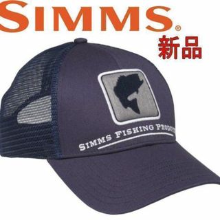 SIMMS シムズ紺　トラッカーハット　帽子　　メンズ　フリー　釣り(キャップ)