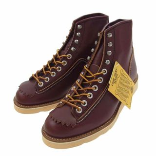 LONE WOLF ロンウルフ ブーツ F01616 HUNTER WAFFLE SOLE ハンター ワーク ブーツ BROWN ブラウン系 US8.5【新古品】【未使用】【中古】(ブーツ)