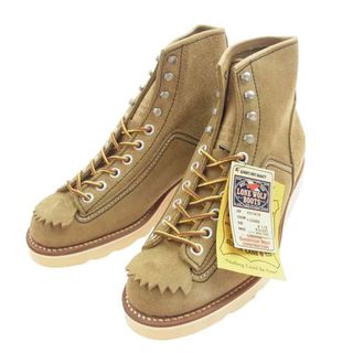 LONE WOLF ロンウルフ ブーツ F01616 HUNTER WAFFLE SOLE ハンター ワーク ブーツ SUEDE ライトブラウン系 US8.5【新古品】【未使用】【中古】(ブーツ)