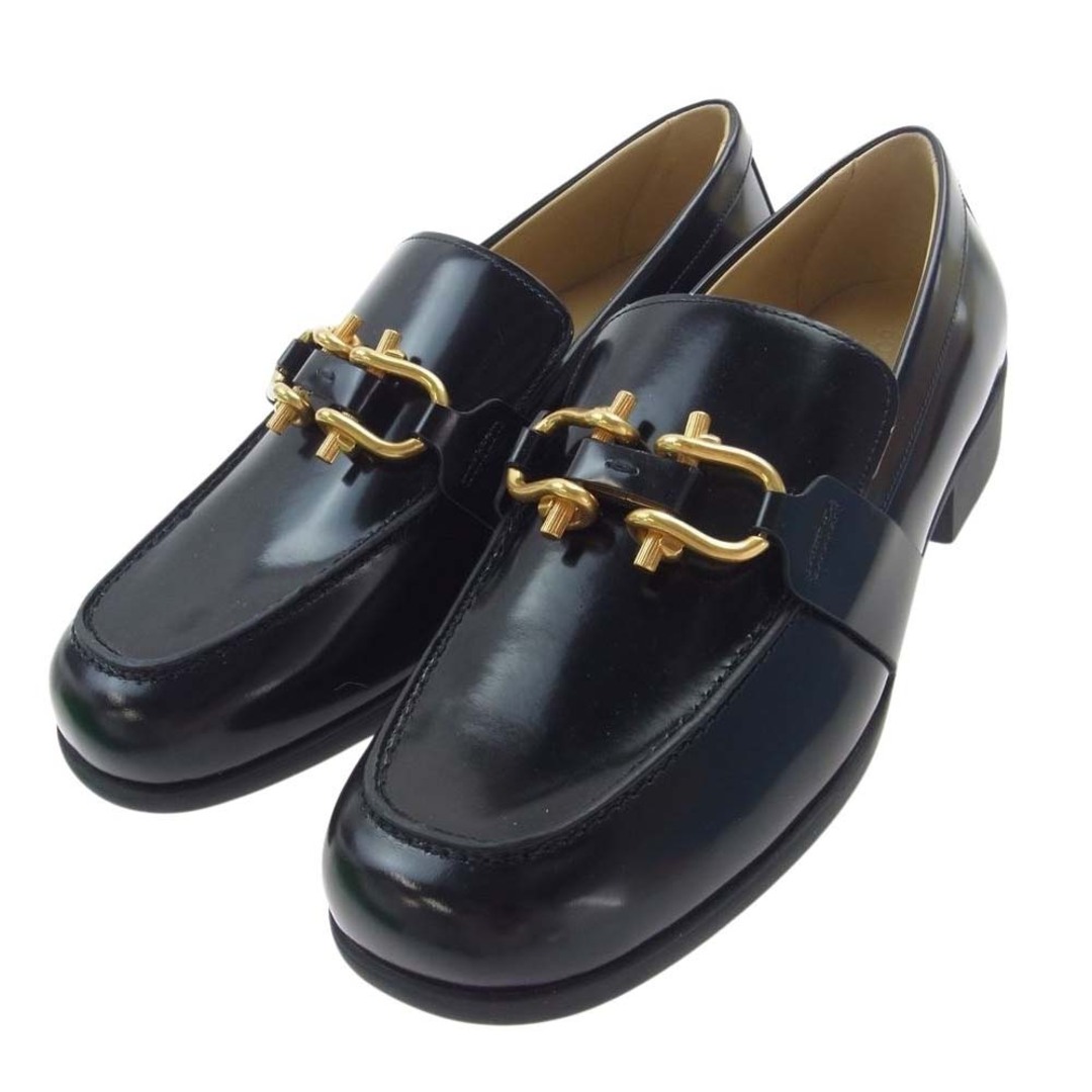 Bottega Veneta(ボッテガヴェネタ)のBOTTEGAVENETA ボッテガヴェネタ ローファー 716264 V2JB0 100 MONSIEUR LOAFER SOFT VINYL レザー ローファー ブラック系 41【極上美品】【中古】 メンズの靴/シューズ(その他)の商品写真