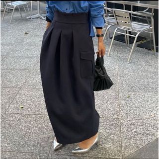 専用ページ 新品FREY EASY COCOON SKIRT/ブラック Mサイズ(ロングスカート)