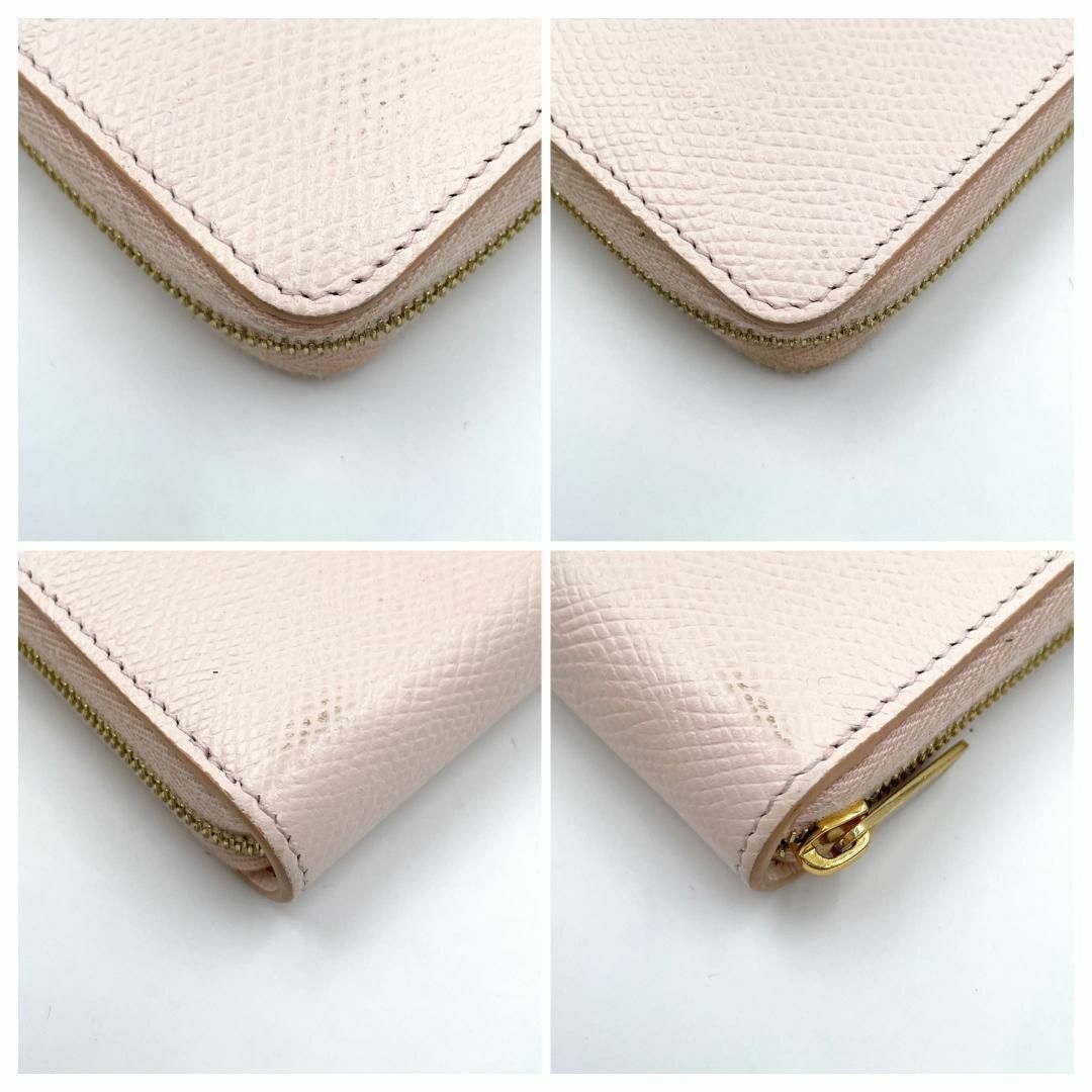 セリーヌ レザー ラウンドジッパー 長財布 レディース ピンク 美品 ゴールド セリーヌ レザー ラウンドジッパー 長財布 レディース ピンク 美品 ゴールド