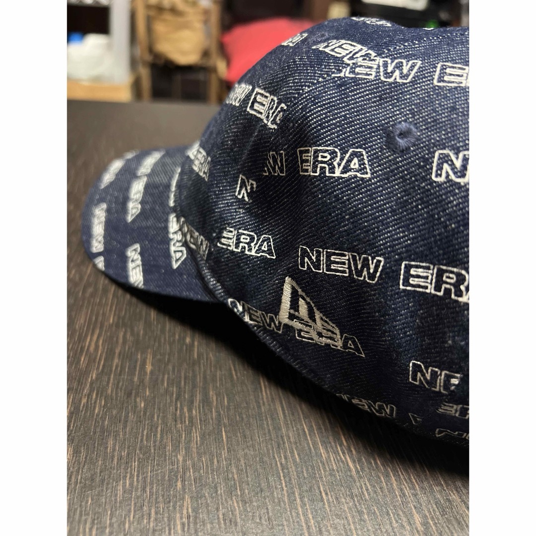 NEW ERA(ニューエラー)のニューエラ NEW ERA 9THIRTY ロゴロールオーバー インディゴデニム レディースの帽子(キャップ)の商品写真